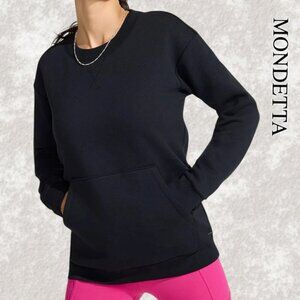 Mondetta | Fleece Crew Neck Top | Black | XS | NWT